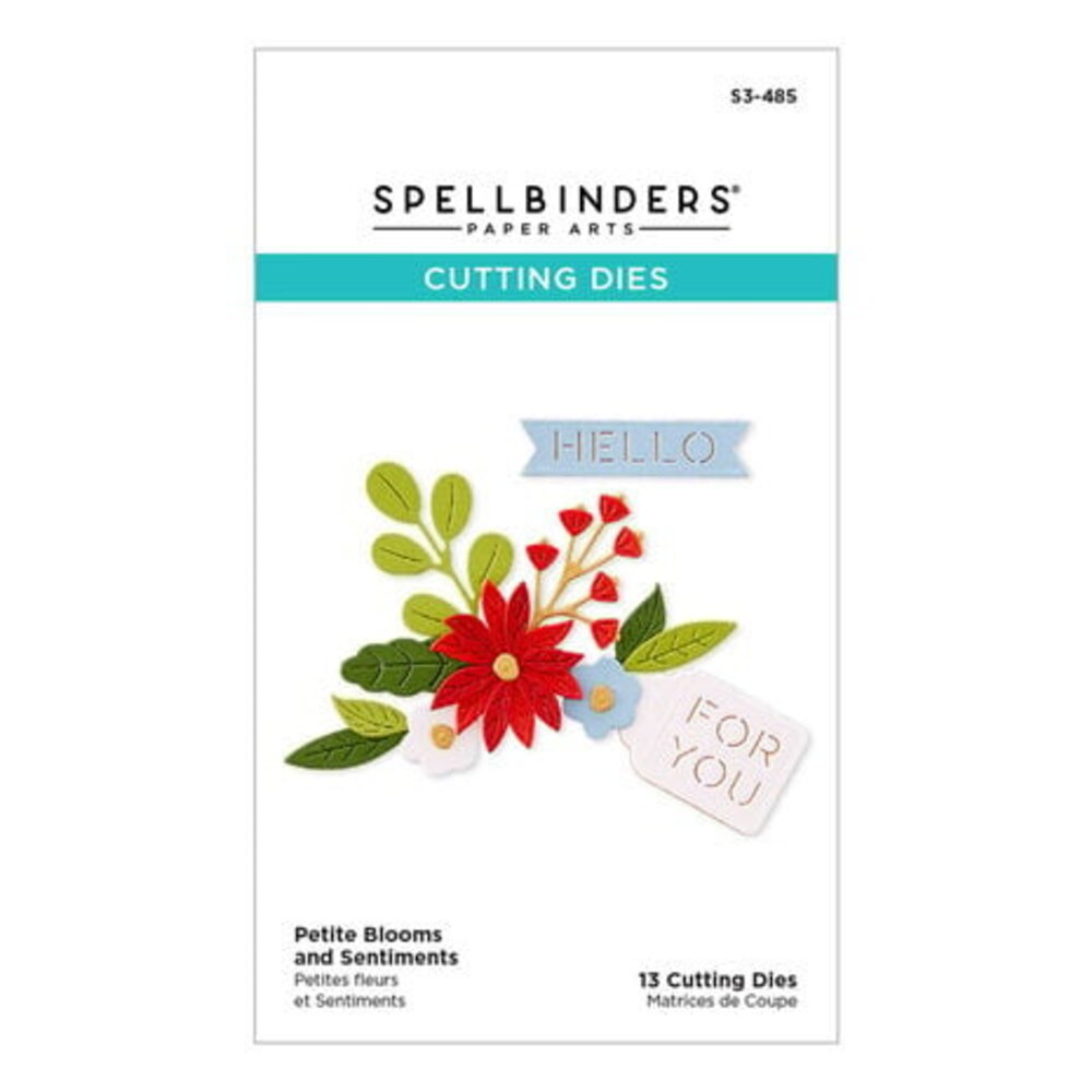 Spellbinders Merry & Bright Petite Blooms and Sentiments Dies (S3-485)
