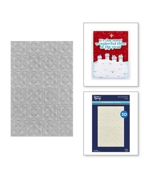 Spellbinders Simon's Snow Globes Geo Quilt 3D Embossing Folder (E3D-068) Spellbinders Simon's Snow Globes Geo Quilt 3D Embossing Folder (E3D-068)