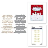 Spellbinders Simon's Snow Globes Wonderful Winter Sentiments Glimmer Hot Foil Plate & Die Set (GLP-433)