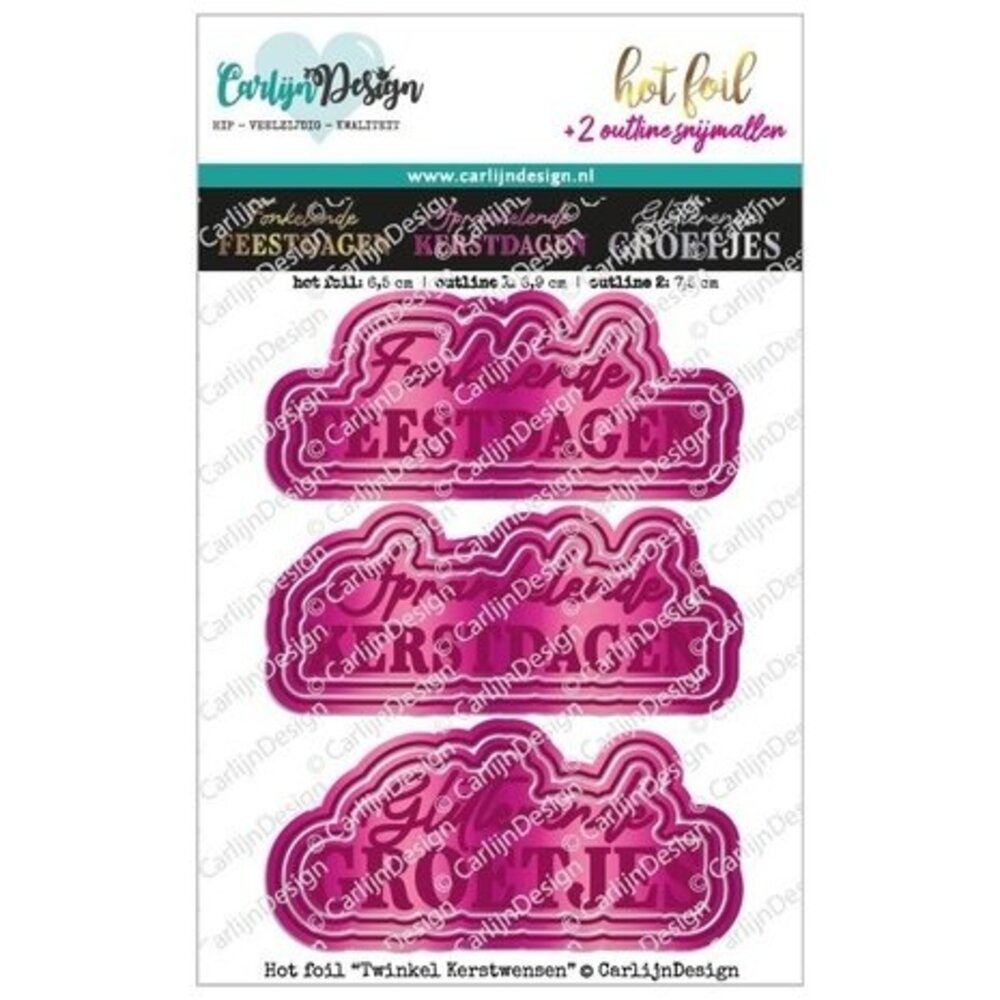 Carlijn Design Hot Foil Twinkel Kerstwensen (CDHF-0039)