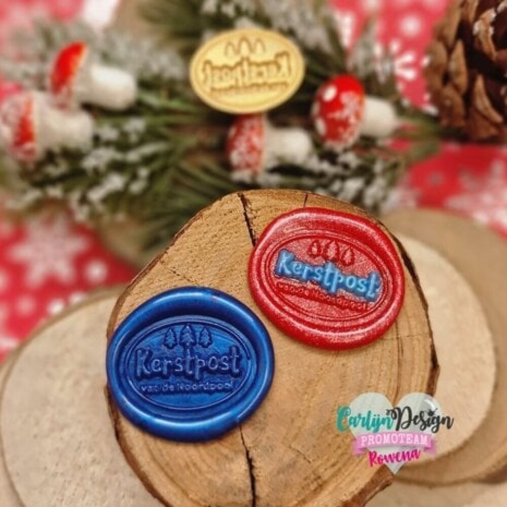 Carlijn Design Wax Seal Stamper 1 Inch Kerstpost Ovaal (CDWX-0024) Carlijn Design Wax Seal Stamper 1 Inch Kerstpost Ovaal (CDWX-0024)