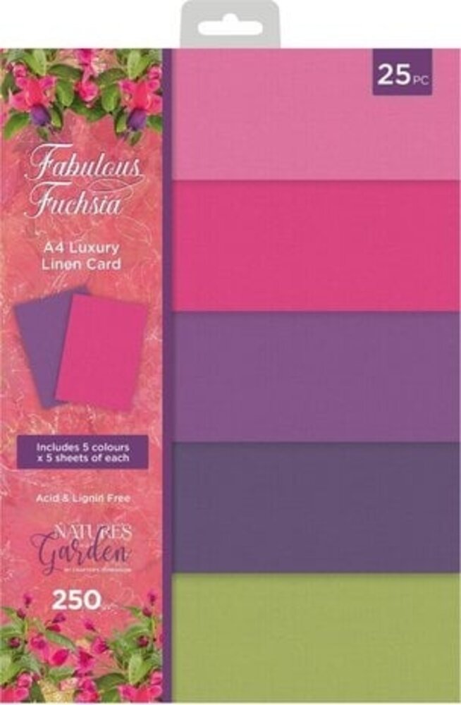 Crafter's Companion Fabulous Fuchsia A4 Luxury Linen Card Pack (NGA-FF-LINEN-A4) Crafter's Companion Fabulous Fuchsia A4 Luxury Linen Card Pack (NGA-FF-LINEN-A4)