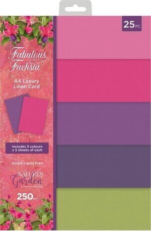 Crafter's Companion Fabulous Fuchsia A4 Luxury Linen Card Pack (NGA-FF-LINEN-A4) Crafter's Companion Fabulous Fuchsia A4 Luxury Linen Card Pack (NGA-FF-LINEN-A4)