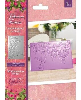 Crafter's Companion Fabulous Fuchsia 3D Embossing Folder Hummingbird in Flight (NGA-FF-3D-EF4-HIF) Crafter's Companion Fabulous Fuchsia 3D Embossing Folder Hummingbird in Flight (NGA-FF-3D-EF4-HIF)