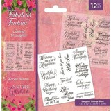 Crafter's Companion Fabulous Fuchsia Clear Stamps Loving Thoughts (NGA-FF-CA-ST-LT)