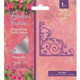 Crafter's Companion Fabulous Fuchsia Flourishing Swirl Corner Die (NGA-FF-MD-FSC)