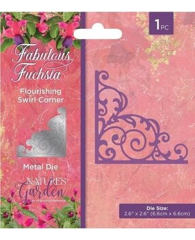 Crafter's Companion Fabulous Fuchsia Flourishing Swirl Corner Die (NGA-FF-MD-FSC) Crafter's Companion Fabulous Fuchsia Flourishing Swirl Corner Die (NGA-FF-MD-FSC)