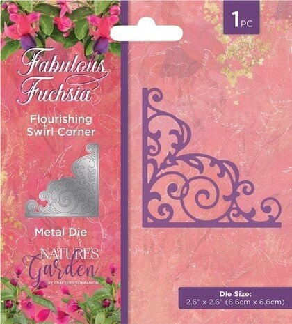 Crafter's Companion Fabulous Fuchsia Flourishing Swirl Corner Die (NGA-FF-MD-FSC) Crafter's Companion Fabulous Fuchsia Flourishing Swirl Corner Die (NGA-FF-MD-FSC)