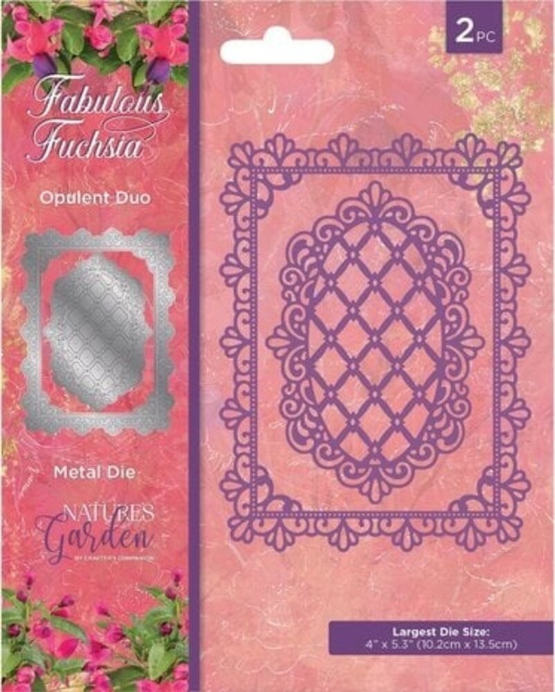 Crafter's Companion Fabulous Fuchsia Opulent Duo Die (NGA-FF-MD-OPD)