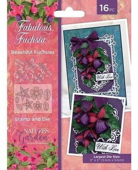 Crafter's Companion Fabulous Fuchsia Stamp & Die Beautiful Fuchsias (NGA-FF-STD-BFU) Crafter's Companion Fabulous Fuchsia Stamp & Die Beautiful Fuchsias (NGA-FF-STD-BFU)