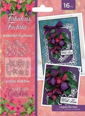 Crafter's Companion Fabulous Fuchsia Stamp & Die Beautiful Fuchsias (NGA-FF-STD-BFU) Crafter's Companion Fabulous Fuchsia Stamp & Die Beautiful Fuchsias (NGA-FF-STD-BFU)