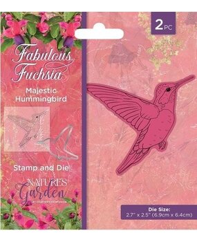 Crafter's Companion Fabulous Fuchsia Stamp & Die Majestic Hummingbird (NGA-FF-STD-MHUM) Crafter's Companion Fabulous Fuchsia Stamp & Die Majestic Hummingbird (NGA-FF-STD-MHUM)