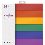 Crafter's Companion Rainbow 12x12 Inch Pearl Paper Pad (CC-PLPAD12-RAIN)