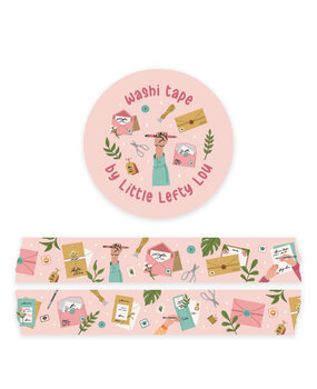 Little Lefty Lou Sweet Pink Mail Washi Tape (WT018) Little Lefty Lou Sweet Pink Mail Washi Tape (WT018)