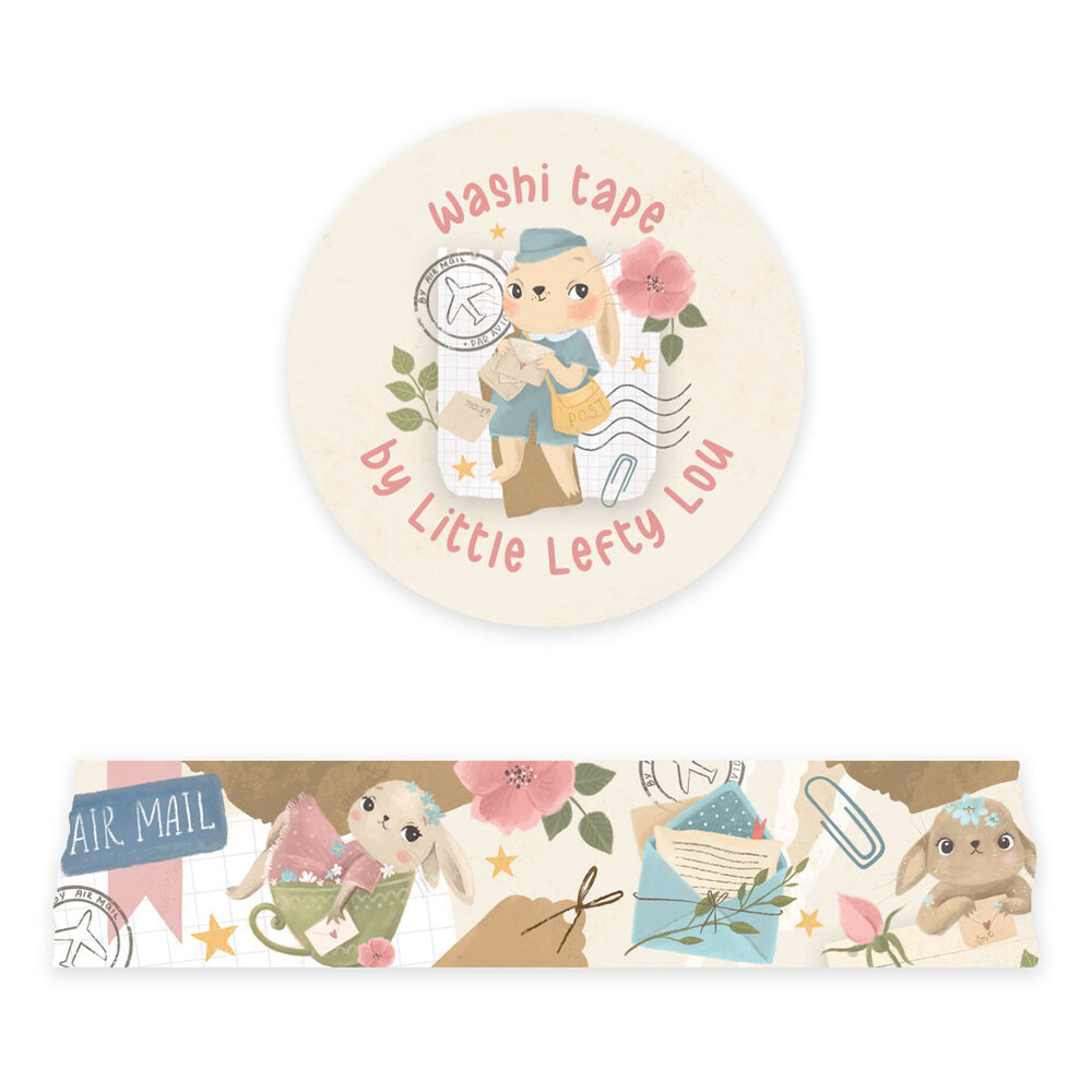 Little Lefty Lou Bunny Mail Washi Tape (WT021) Little Lefty Lou Bunny Mail Washi Tape (WT021)