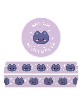 Little Lefty Lou Cats Washi Tape (WT025)