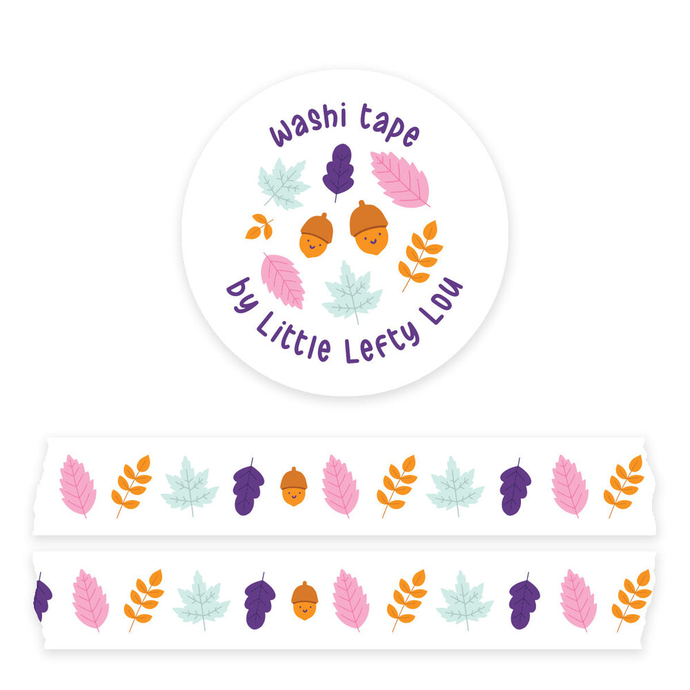 Little Lefty Lou Pastel Autumn Leaves Washi Tape (WT037) Little Lefty Lou Pastel Autumn Leaves Washi Tape (WT037)