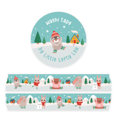 Little Lefty Lou Ice Skating Washi Tape (WT057) Little Lefty Lou Ice Skating Washi Tape (WT057)