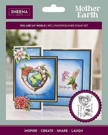 Sheena Mother Earth Clear Stamp You are my World (SD-ME-STP-YAMW) Sheena Mother Earth Clear Stamp You are my World (SD-ME-STP-YAMW)