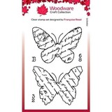 Woodware Torn Paper Butterflies Clear Stamps (FRM070)