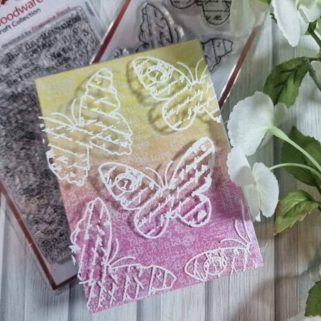 Woodware Torn Paper Butterflies Clear Stamps (FRM070) Woodware Torn Paper Butterflies Clear Stamps (FRM070)