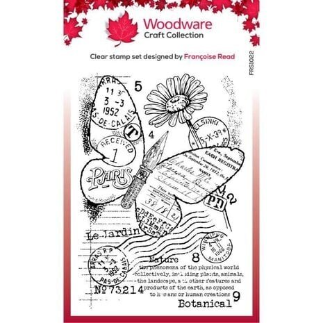 Woodware Paper Nib Butterfly Clear Stamps (FRS1022)