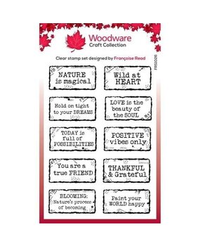 Woodware Distressed Labels Clear Stamps (FRS1026)