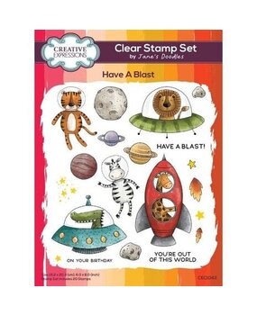 Creative Expressions Jane's Doodles Clear Stamp Set Have A Blast (CEC1043) Creative Expressions Jane's Doodles Clear Stamp Set Have A Blast (CEC1043)