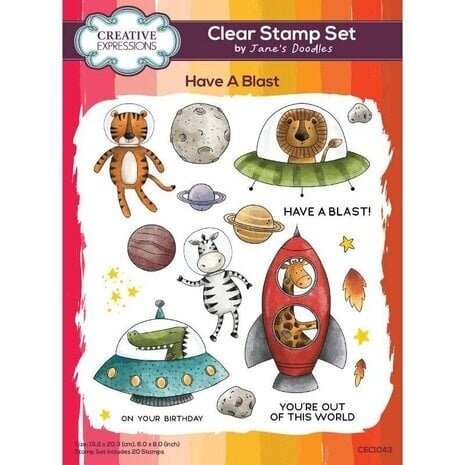 Creative Expressions Jane's Doodles Clear Stamp Set Have A Blast (CEC1043) Creative Expressions Jane's Doodles Clear Stamp Set Have A Blast (CEC1043)
