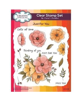 Creative Expressions Jane's Doodles Clear Stamp Set Just For You (CEC1045) Creative Expressions Jane's Doodles Clear Stamp Set Just For You (CEC1045)