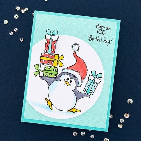 Stampendous! Snowy Penguins Clear Stamps (STP-220) Stampendous! Snowy Penguins Clear Stamps (STP-220)