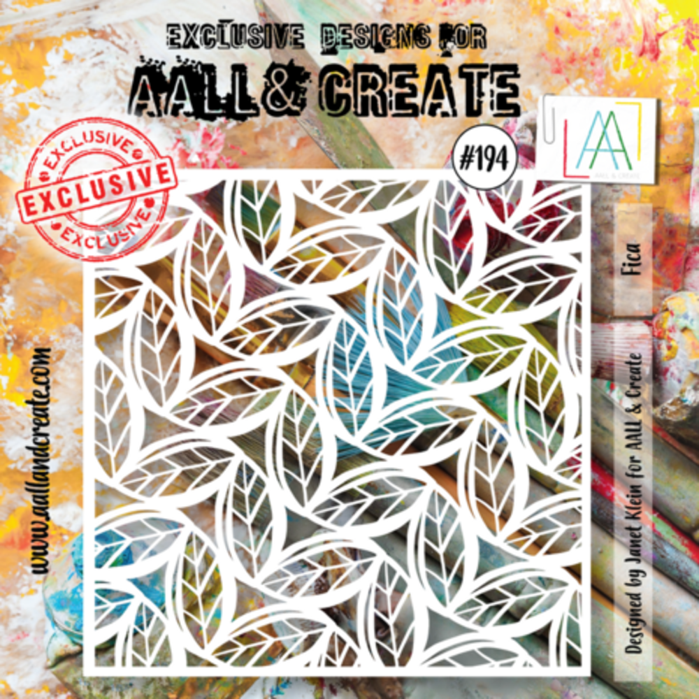 AALL and Create Masking Stencil 6x6 Inch Fica (AALL-PC-194) AALL and Create Masking Stencil 6x6 Inch Fica (AALL-PC-194)