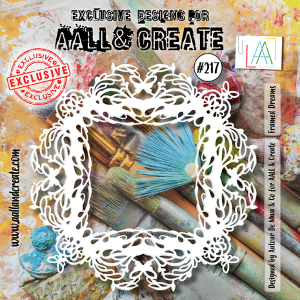AALL and Create Masking Stencil 6x6 Inch Framed Dreams (AALL-PC-217)