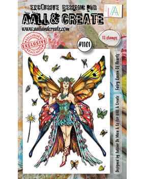 AALL and Create Clear Stamp Set A6 Fairy Queen Of Hearts (AALL-TP-1101) AALL and Create Clear Stamp Set A6 Fairy Queen Of Hearts (AALL-TP-1101)