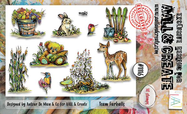 AALL and Create Clear Stamp Set A6 Team Furballs (AALL-TP-1116) AALL and Create Clear Stamp Set A6 Team Furballs (AALL-TP-1116)