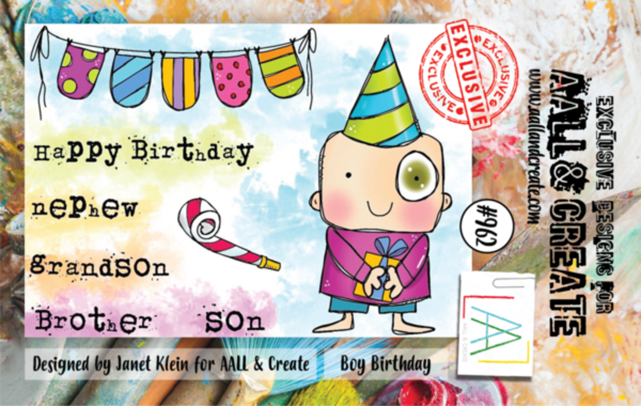 AALL and Create Clear Stamp Set A7 Boy Birthday (AALL-TP-962)