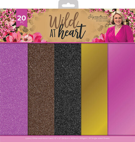 Crafter's Companion Wild at Heart 12x12 Inch Luxury Glitter & Mirror Card Pack (SIG-WAH-LGM) Crafter's Companion Wild at Heart 12x12 Inch Luxury Glitter & Mirror Card Pack (SIG-WAH-LGM)