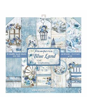 Stamperia Blue Land 12x12 Inch Paper Pack (SBBL47) Stamperia Blue Land 12x12 Inch Paper Pack (SBBL47)