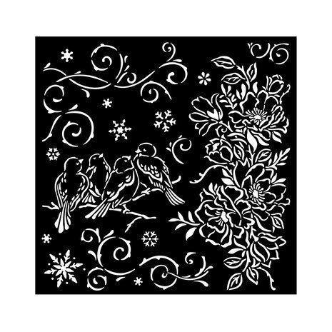 Stamperia Blue Land Thick Stencil 18x18cm Birds (KSTDQ93) Stamperia Blue Land Thick Stencil 18x18cm Birds (KSTDQ93)