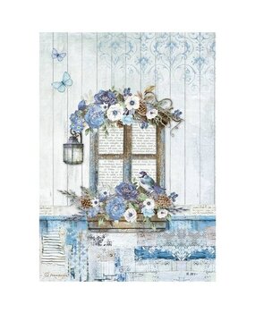Stamperia Blue Land Window Rice Paper A4 (DFSA4790)