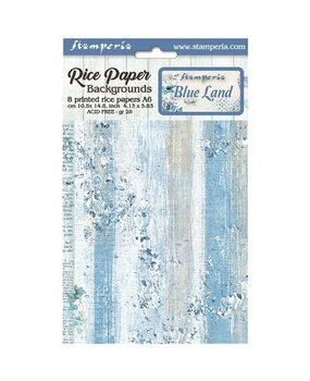 Stamperia Blue Land Rice Paper Backgrounds A6 (DFSAK6007) Stamperia Blue Land Rice Paper Backgrounds A6 (DFSAK6007)