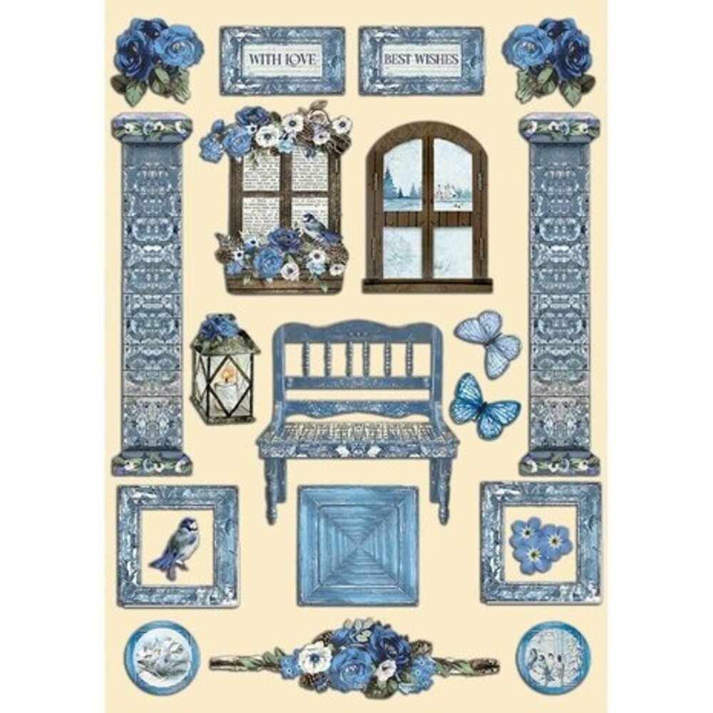 Stamperia Blue Land Wooden Shapes A5 (KLSP141) Stamperia Blue Land Wooden Shapes A5 (KLSP141)
