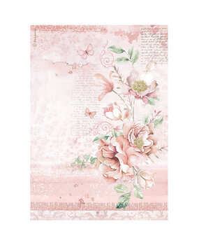 Stamperia Roseland Flowers Rice Paper A4 (DFSA4783) Stamperia Roseland Flowers Rice Paper A4 (DFSA4783)