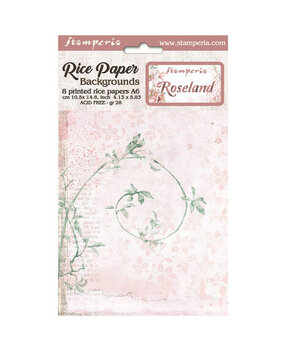 Stamperia Roseland Rice Paper Backgrounds A6 (DFSAK6006) Stamperia Roseland Rice Paper Backgrounds A6 (DFSAK6006)