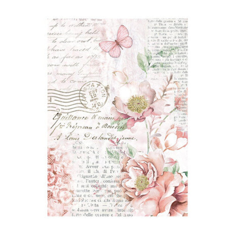 Stamperia Roseland Rice Paper Backgrounds A6 (DFSAK6006) Stamperia Roseland Rice Paper Backgrounds A6 (DFSAK6006)