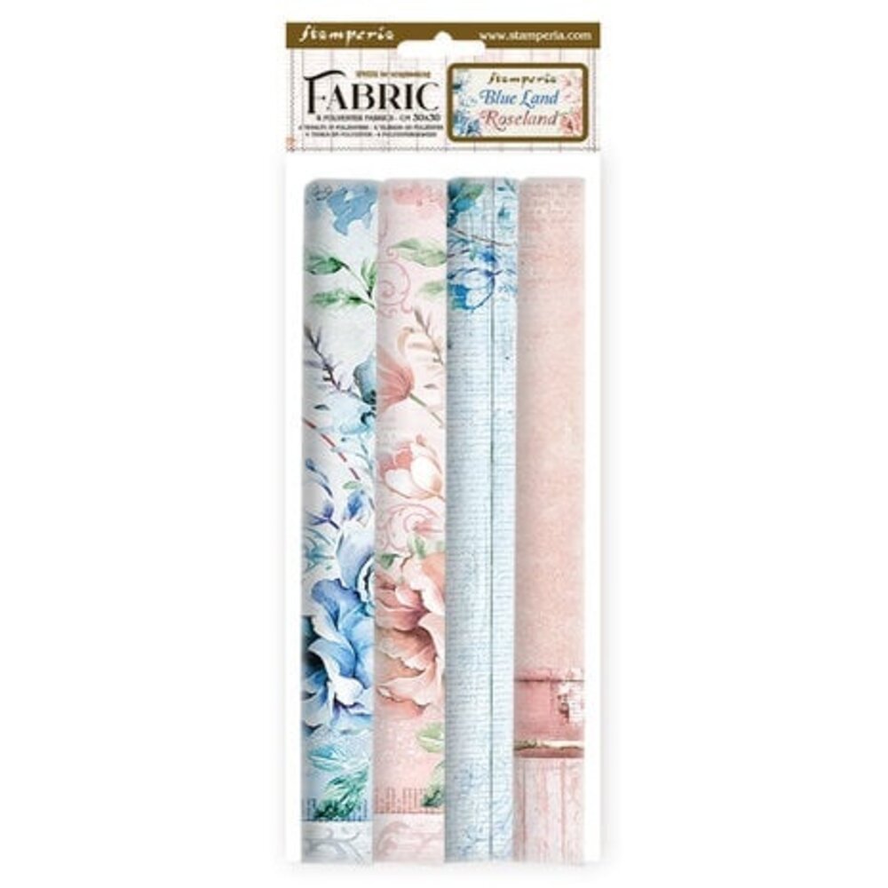 Stamperia Blue and Roseland 12x12 Inch Fabric Sheets (SBPLT15) Stamperia Blue and Roseland 12x12 Inch Fabric Sheets (SBPLT15)