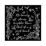 Stamperia Woodland Thick Stencil 18x18cm Frame with Leaves (KSTDQ91)*