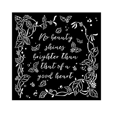 Stamperia Woodland Thick Stencil 18x18cm Frame with Leaves (KSTDQ91) Stamperia Woodland Thick Stencil 18x18cm Frame with Leaves (KSTDQ91)