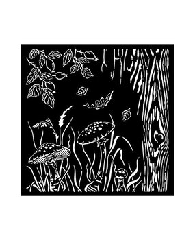 Stamperia Woodland Thick Stencil 18x18cm Mushrooms (KSTDQ92) Stamperia Woodland Thick Stencil 18x18cm Mushrooms (KSTDQ92)