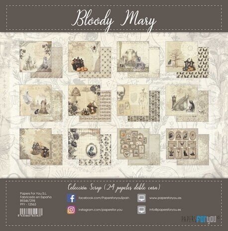 Papers For You Bloody Mary 8x8 Inch Paper Pack (24pcs) (PFY-12563) Papers For You Bloody Mary 8x8 Inch Paper Pack (24pcs) (PFY-12563)